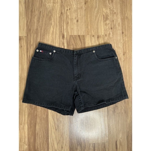 Tommy Hilfiger Pants - Tommy Hilfiger Jeans Women’s Black Jean Short Size 8 Retro